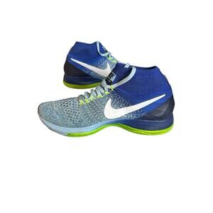 Nike Zoom All Out Flyknit Sneakers Shoes Blue Green 845361-400 Women's Size 8